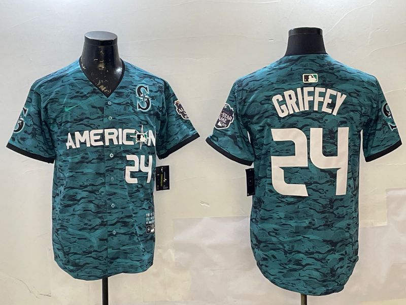 Men Seattle Mariners #24 Griffey Blue All star 2025 Nike MLB Jersey style 4->seattle mariners->MLB Jersey